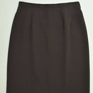 DRESSBARN Size 4 Womens Dark BROWN Business Work Church POLYESTER Lined‎ SKIRT